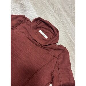 We The Free People S Everyday Layering Top Garnet Grotto Rust Cowl Neck Shirt